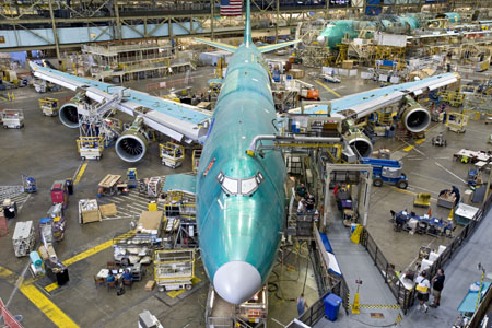 First 747-8 in Factory With Engines
K64768-01