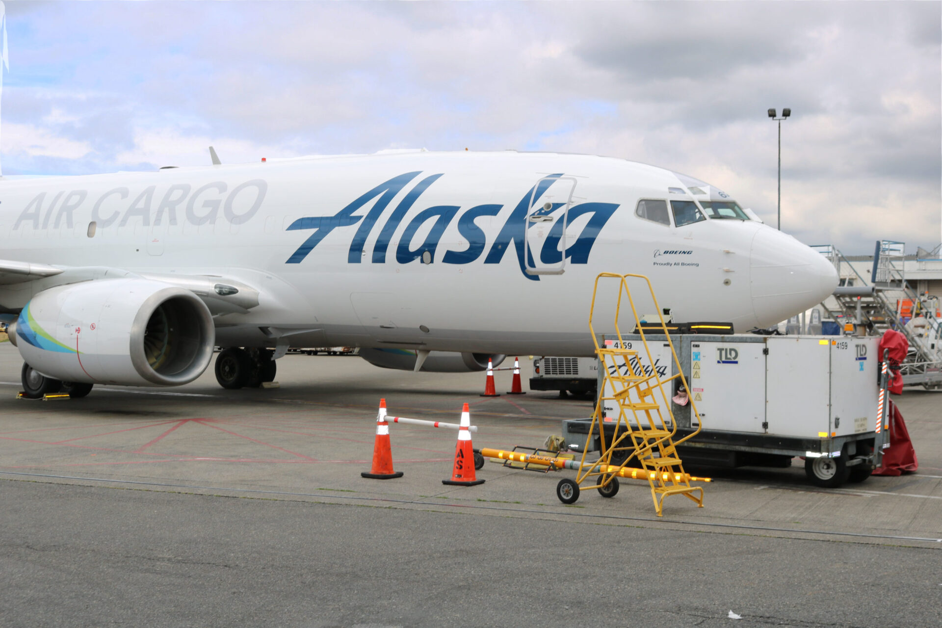 Pictured is one of Alaska Airlines' three converted 737-700Fs. (Courtesy/Alaska Airlines)