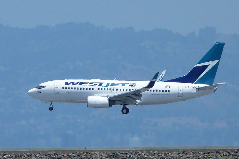 A WestJet Boeing 737-700 / Image courtesty of Bill Larkins, Flickr