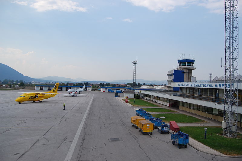 Sarajevo International Airport (SJJ), Image courtesy of Milan Suvajac, Wikimedia Commons