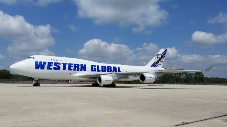 A Western Global airplane