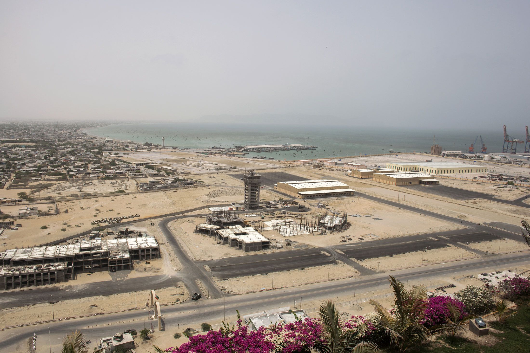 A development site near Gwadar Port, operated by China Overseas Ports Holding Co., in July 2018. Photographer: Asim Hafeez/Bloomberg