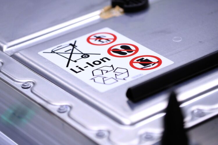 A lithium-ion battery label