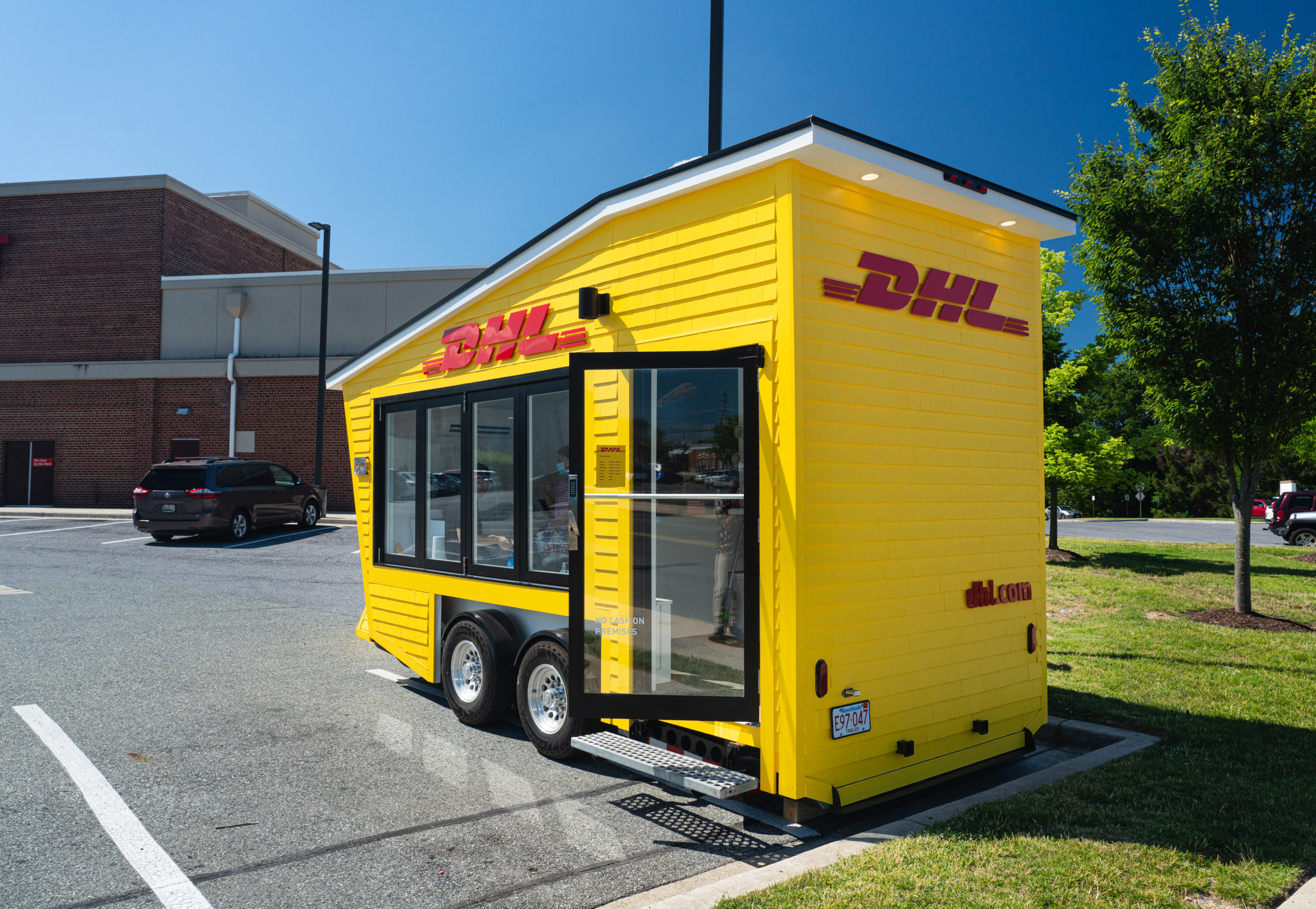 DHL's first mobile pop-up ServicePoint location. Photo by Doug Sanford Photographs, courtesy of DHL Express.