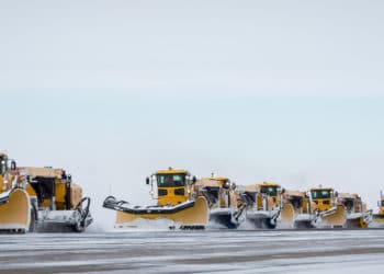 Snow removal at Denver International Airport. Photo/Denver International Airport