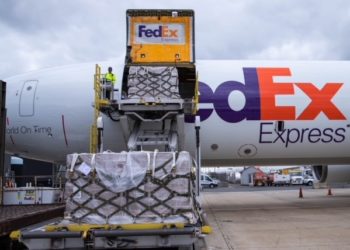 FedEx delivers Gerber baby formula to Washington Dulles International Airport (IAD) / Photo courtesy of FedEx