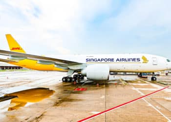 DHL Express, Singapore Airlines welcome first 777F at Singapore Changi Airport. Photo/DHL Express