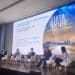 Panelists discuss multimodal transportation and the importance of trade data at the FIATA World Congress panel, "The Return of Geopolitics in Trade: The Impact on the Logistics Sector," in Busan, South Korea.