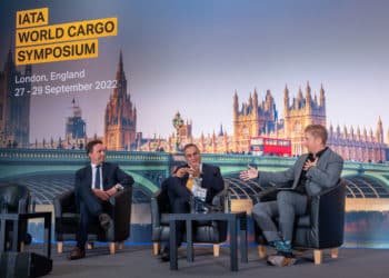 Panelists during the IATA World Cargo Symposium 2022.