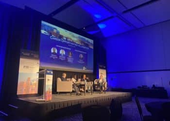 Panelists talk at the TIACA Air Cargo Forum 2022 in Miami