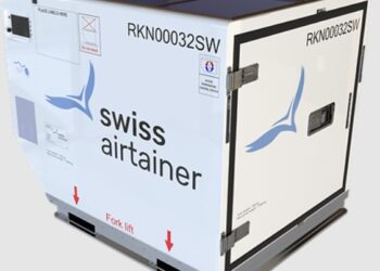 Swiss Airtainer's new container has solar panels.