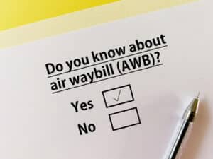 Air WayBill paper