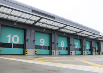 The landside doors at IAG Cargo's New Premia at LHR
