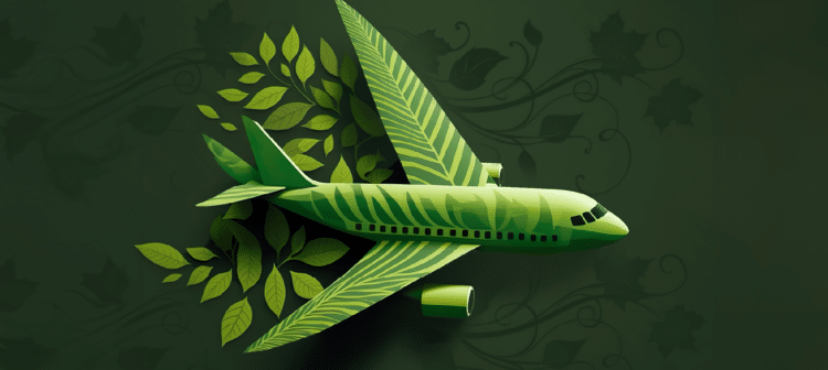 Plane. SAF, sustainability