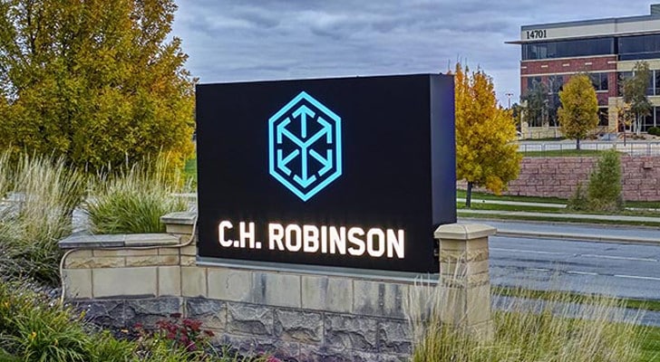 CH Robinson sign in front of building