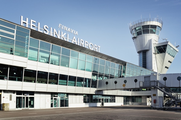 Helsinki-Vantaa Airport apron and control tower