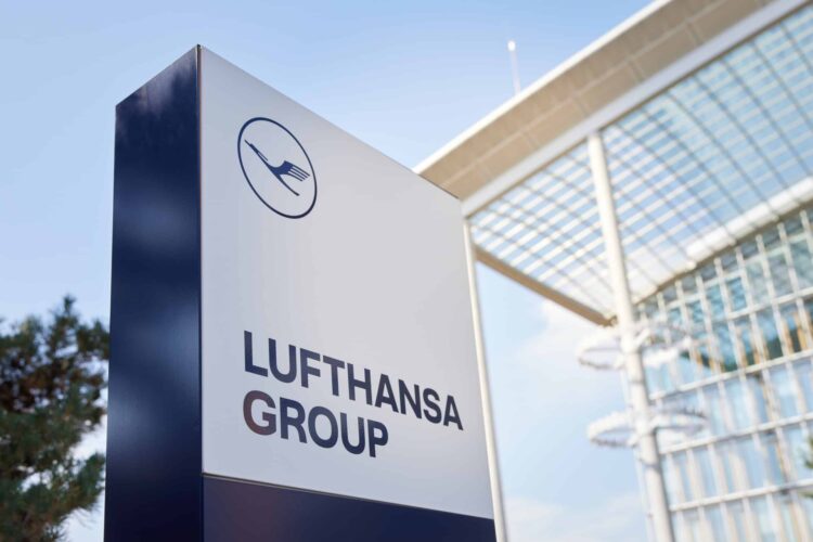 A Lufthansa Group sign