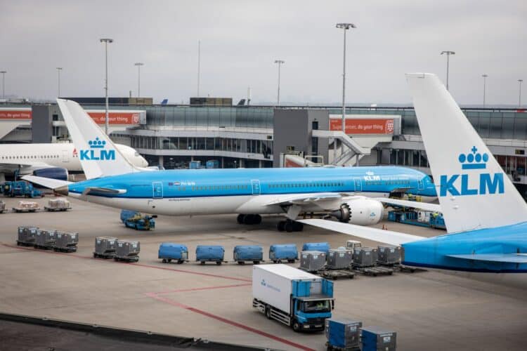 KLM aircraft at Amsterdam Airport Schiphol