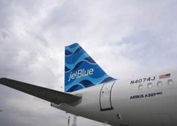 A JetBlue passenger plane