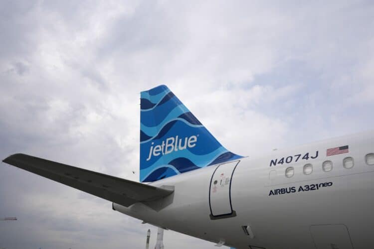 A JetBlue passenger plane