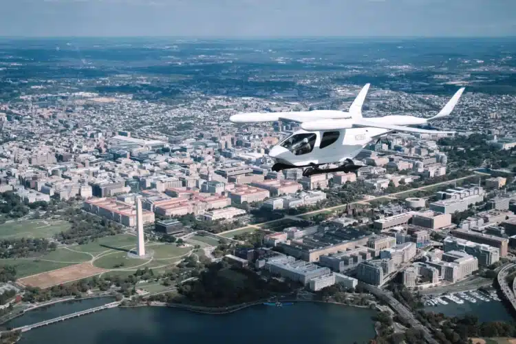 Manned electric aircraft over DC