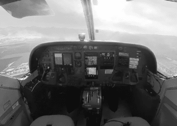 The cockpit of a Cessna 208B Grand Caravan