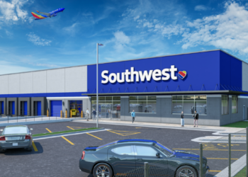 A planned 28,640-square-foot cargo facility at Denver International Airport.(Courtesy/Southwest Airlines)